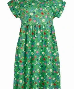 Frugi Green Organic Floral Callie Slub Dress -Wear Basics Store unnamed file 116