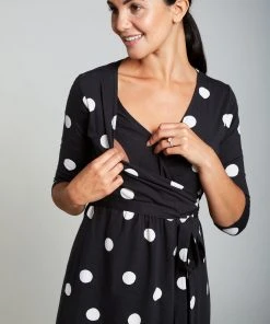 Frugi Organic Black Polka Maternity & Nursing Wrap Dress 9 Frugi Organic Black Polka Maternity & Nursing Wrap Dress -Wear Basics Store unnamed file 119 scaled