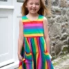 Frugi Multi Organic Rainbow Stripe Summer Dress -Wear Basics Store unnamed file 122 scaled