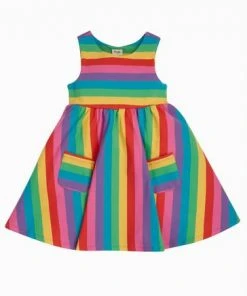 Frugi Multi Organic Rainbow Stripe Summer Dress -Wear Basics Store unnamed file 126