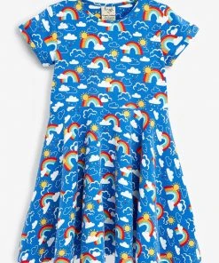 Frugi Organic Cotton Rainbow Skies Skater Dress