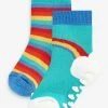 Frugi Red Organic Cotton Rainbow Non Slip Grippy Socks 2 Pack -Wear Basics Store unnamed file 140