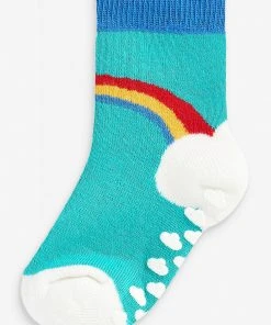Frugi Red Organic Cotton Rainbow Non Slip Grippy Socks 2 Pack -Wear Basics Store unnamed file 142 scaled