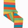 Frugi Natural Organic Rainbow Stripe Libby Printed Leggings