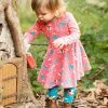 Frugi Organic Cotton Pink Piskie Skater Dress
