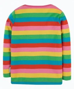 Frugi Pink Organic Cotton Rainbow Stripe Long Sleeve Top -Wear Basics Store unnamed file 19 scaled