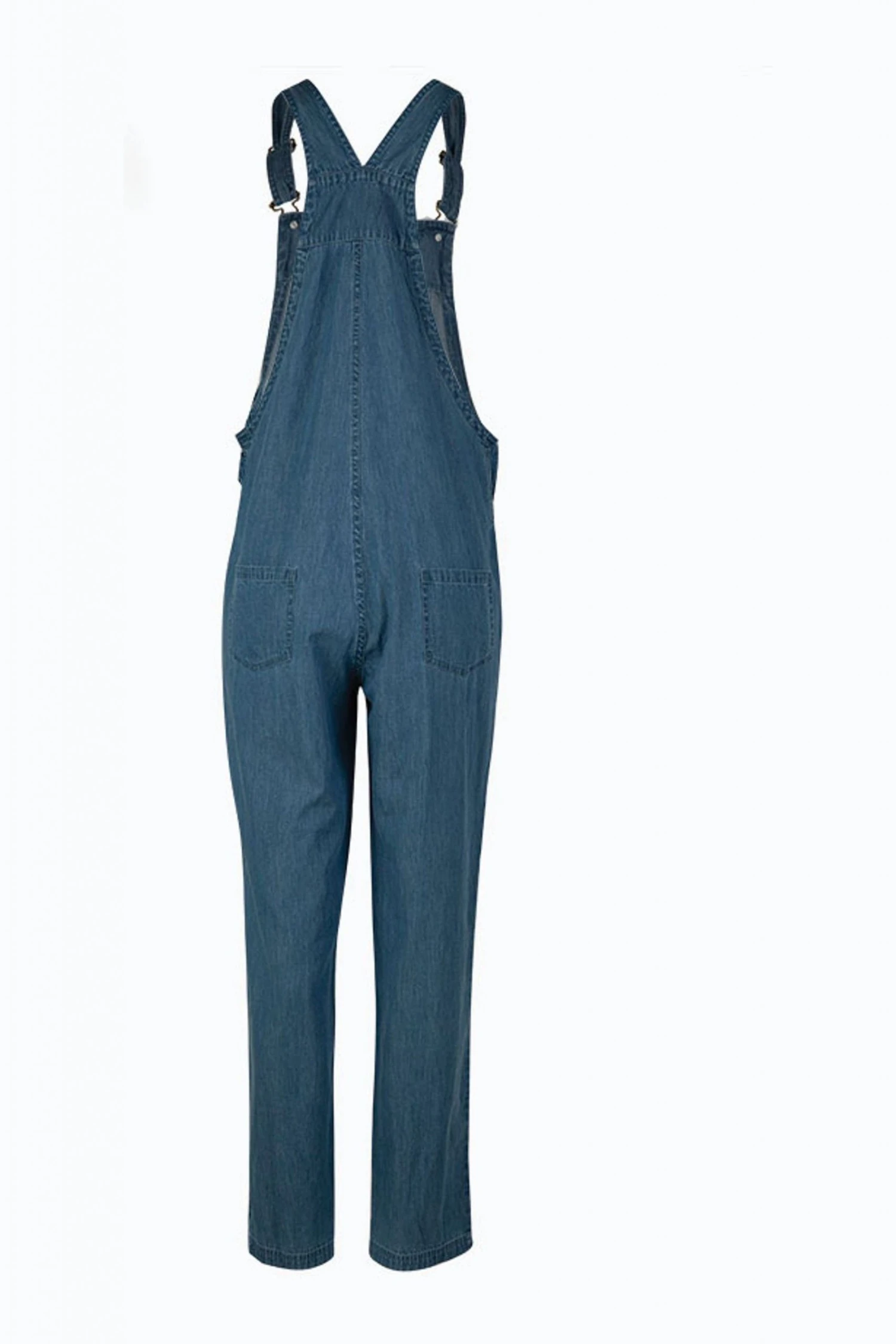 Frugi Blue Organic Cotton Maternity To Breastfeeding Chambray Dungarees 5 Frugi Blue Organic Cotton Maternity To Breastfeeding Chambray Dungarees - Image 3