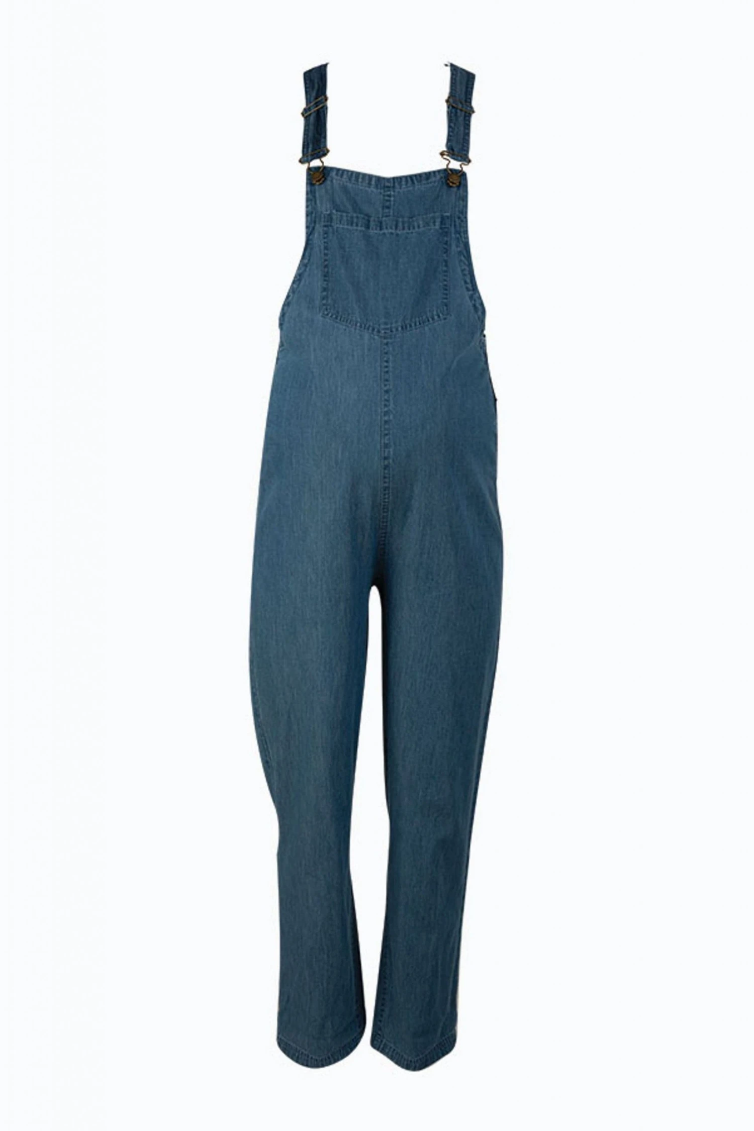 Frugi Blue Organic Cotton Maternity To Breastfeeding Chambray Dungarees 6 Frugi Blue Organic Cotton Maternity To Breastfeeding Chambray Dungarees - Image 4