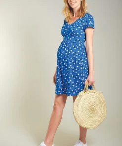 Frugi Maternity & NursingOrganic Blue Daisy Dress