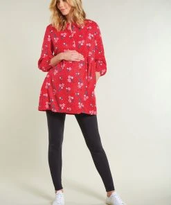 Frugi Red Maternity And Nursing Organic Floral Tunic -Wear Basics Store unnamed file 213 scaled