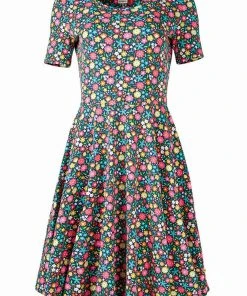 Frugi Blue Organic Floral Grown Ups Sofia Skater Dress