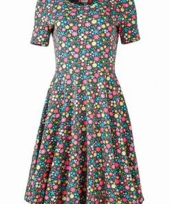 Frugi Blue Organic Floral Grown Ups Sofia Skater Dress -Wear Basics Store unnamed file 232