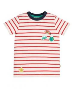 Frugi Red Stripe Organic Rainbow Applique Top -Wear Basics Store unnamed file 24