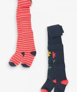 Frugi Organic Cotton Tights 2 Pack - Pink/Indigo -Wear Basics Store unnamed file 249