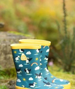 Frugi Blue Waterproof Wellington Boots