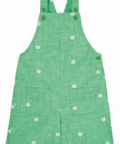 Frugi Green Organic Green Daisy Dungaree -Wear Basics Store unnamed file 261