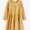 Frugi Organic Cotton Yellow Sofia Skater Dress - Floral -Wear Basics Store unnamed file 262
