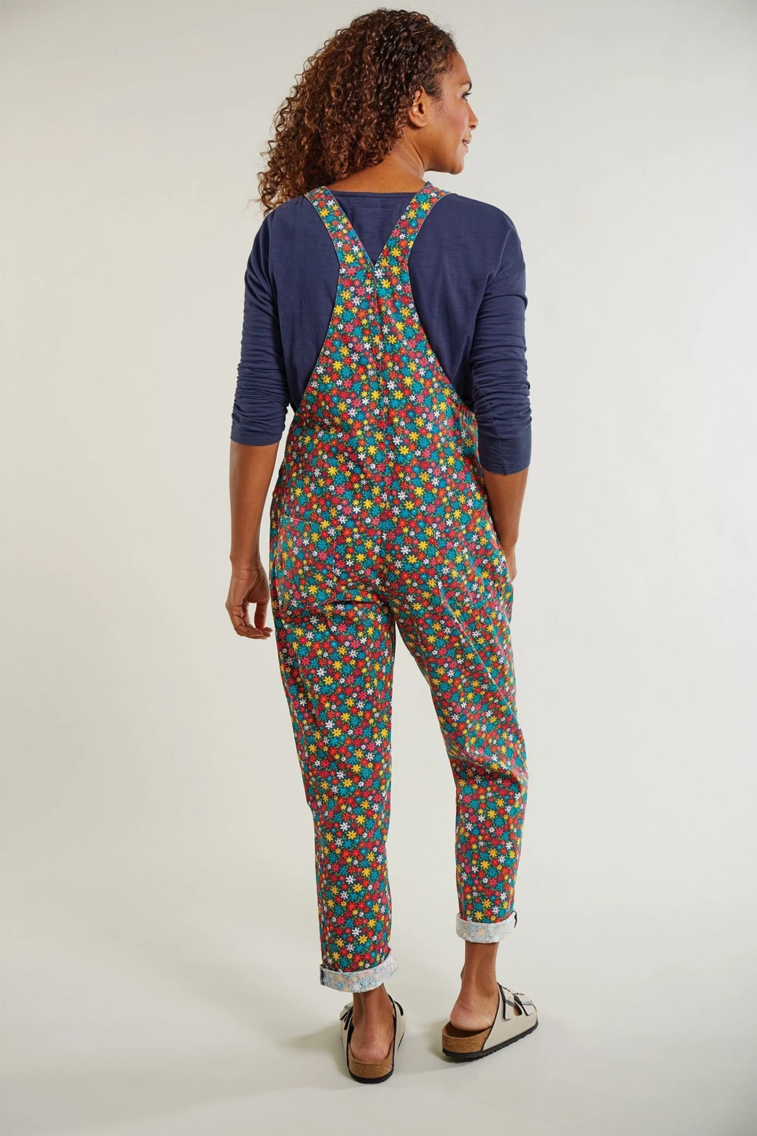 Frugi Blue Organic Daisy Maternity And Nursing Dungarees 4 Frugi Blue Organic Daisy Maternity And Nursing Dungarees - Image 2