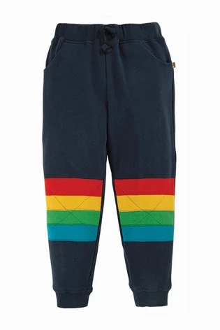 Frugi Navy Blue Organic Cotton Rainbow Knee Patch Joggers 5 Frugi Navy Blue Organic Cotton Rainbow Knee Patch Joggers - Image 3