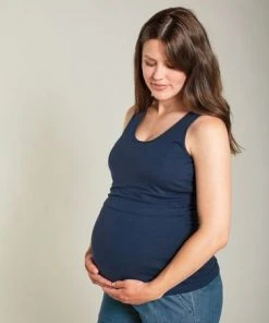 Frugi Organic Navy Blue Maternity & Nursing Vest Top -Wear Basics Store unnamed file 336