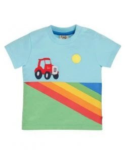 Frugi Blue Organic Short Sleeve Tractor T-Shirt -Wear Basics Store unnamed file 339