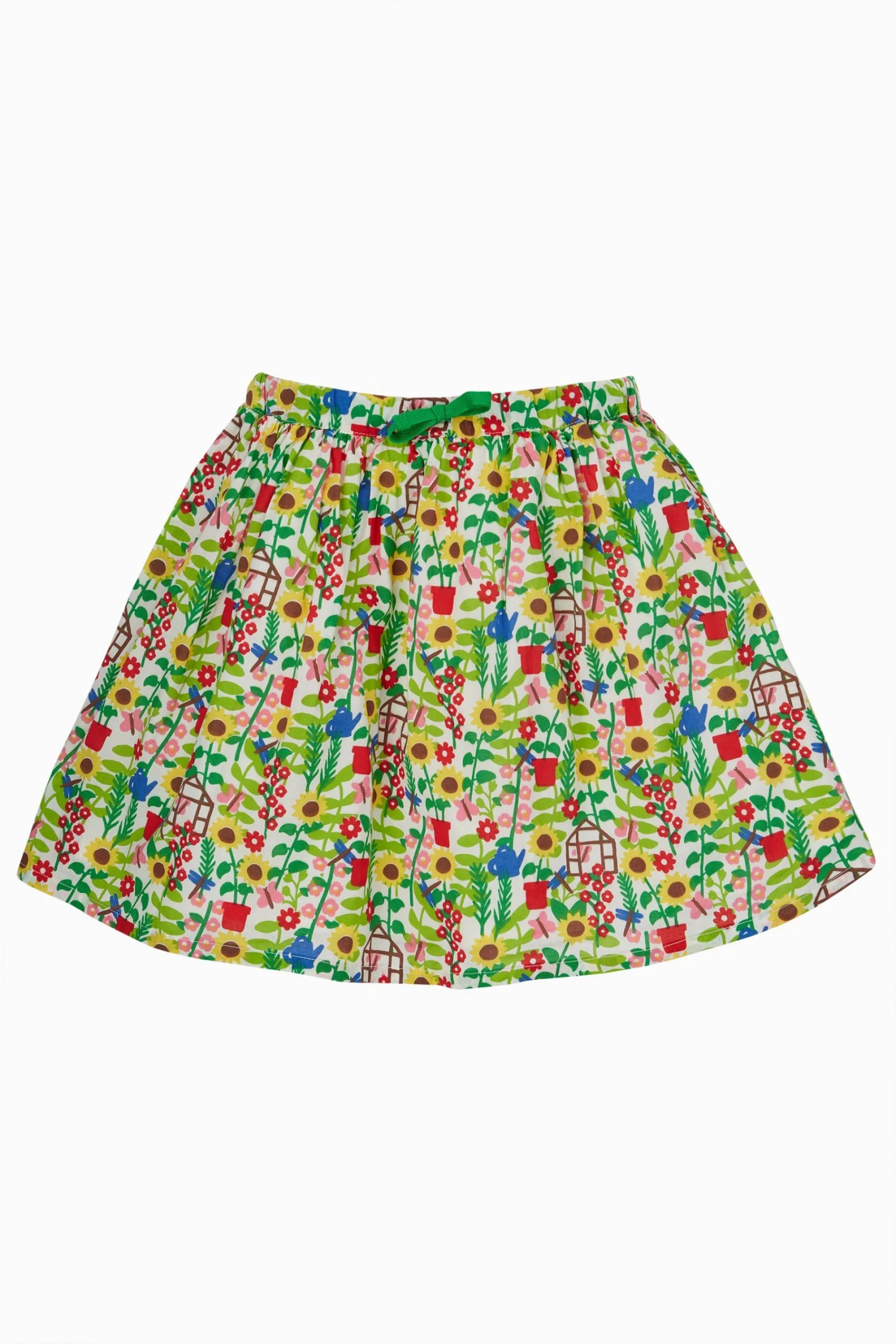 Frugi White Organic Floral Full Skirt 3 Frugi White Organic Floral Full Skirt