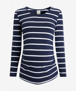 Frugi Maternity Organic Navy Blue Stripe Long Sleeve Top -Wear Basics Store unnamed file 351 scaled
