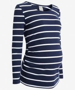 Frugi Maternity Organic Navy Blue Stripe Long Sleeve Top -Wear Basics Store unnamed file 353 scaled