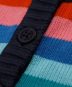 Frugi Pink Organic Cotton Rainbow Stripe Knitted Cardigan -Wear Basics Store unnamed file 377 scaled