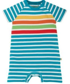 Frugi Blue Organic Rainbow Romper -Wear Basics Store unnamed file 381