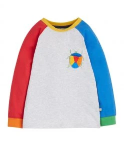 Frugi Organic Grey Beetle Raglan Top