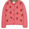 Frugi Pink Organic Strawberry Cardigan