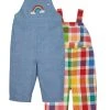 Frugi Pink Reversible Rainbow Check Dungarees -Wear Basics Store unnamed file 400