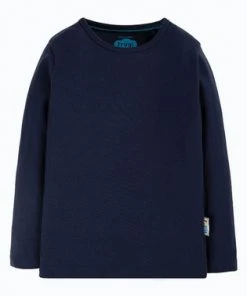 Frugi Navy Blue Organic Cotton Long Sleeve Plain T-Shirt -Wear Basics Store unnamed file 426