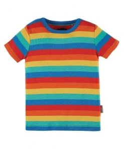 Frugi Red Rainbow Stripe Organic Cotton T-Shirt -Wear Basics Store unnamed file 429