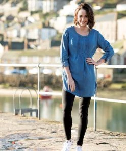 Frugi Organic Cotton Black Roll Top Maternity Leggings