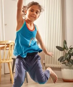 Frugi Blue Cuffed Jogger Star -Wear Basics Store unnamed file 473