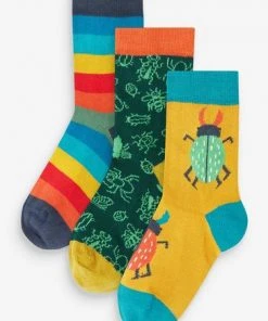 Frugi Organic Cotton Socks 3 Pack - Rainbow Bugs -Wear Basics Store unnamed file 479