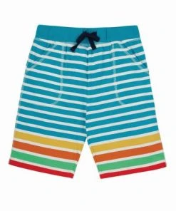 Frugi Blue Organic Rainbow Jersey Shorts -Wear Basics Store unnamed file 489