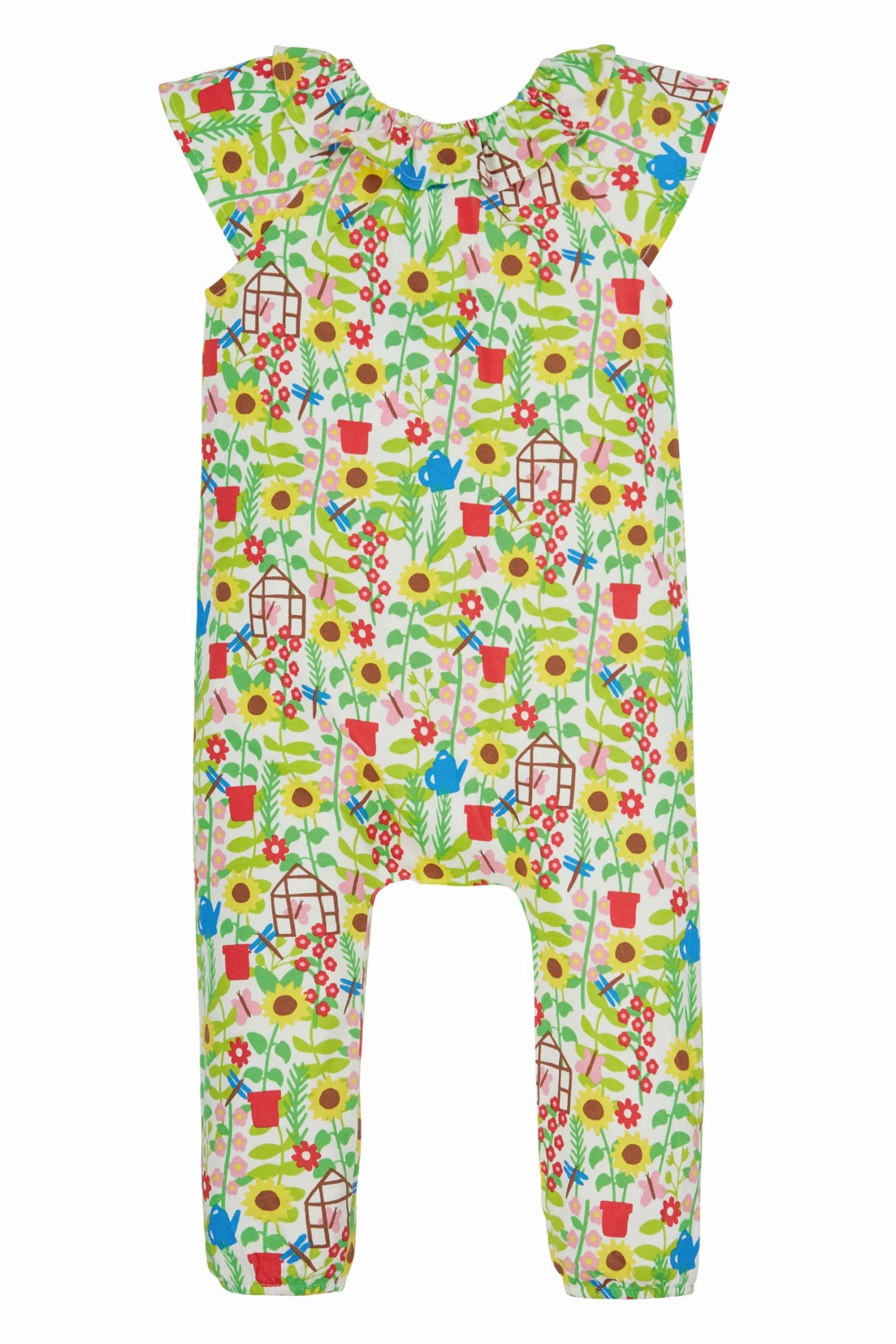 Frugi Green Organic Floral Gracie Playsuit 4 Frugi Green Organic Floral Gracie Playsuit - Image 2