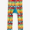 Frugi Organic Cotton Knitted Leggings - Rainbow Bugs