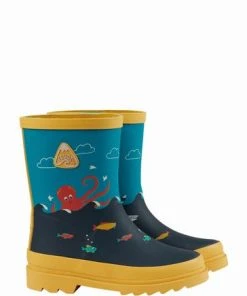 Frugi Blue Waterproof Sea Explorer Wellington Boots -Wear Basics Store unnamed file 514