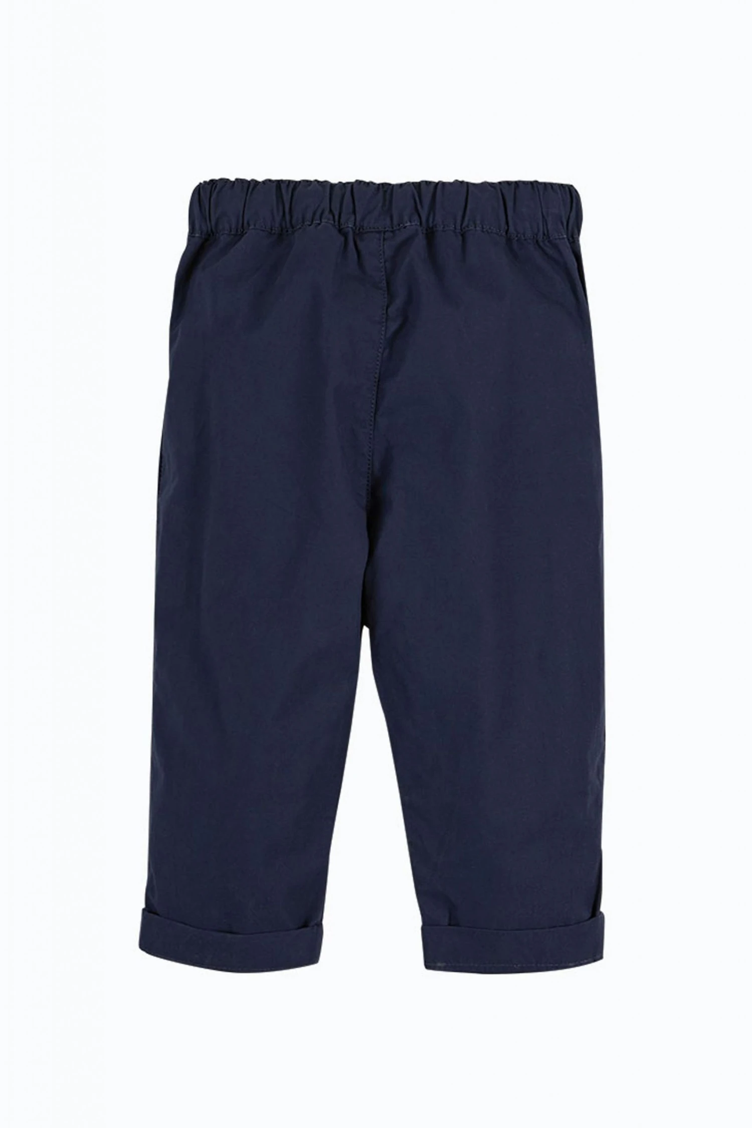 Frugi Navy Blue Organic Cotton Plain Trousers 4 Frugi Navy Blue Organic Cotton Plain Trousers - Image 2