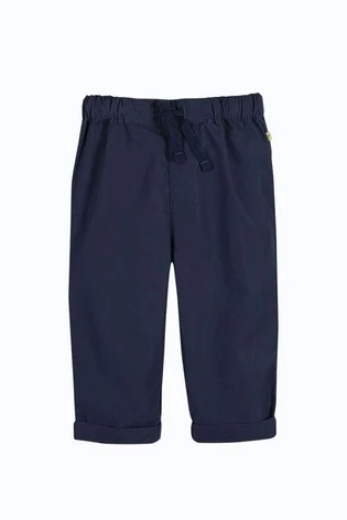 Frugi Navy Blue Organic Cotton Plain Trousers 5 Frugi Navy Blue Organic Cotton Plain Trousers - Image 3