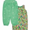 Frugi Green Reversible Daisy Dungarees