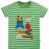 Frugi Green Organic Stripe National Trust Gardening T-Shirt