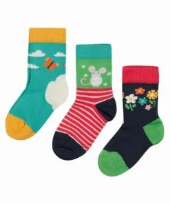 Frugi Organic Blue Mouse Floral Little Socks 3 Pack -Wear Basics Store unnamed file 550
