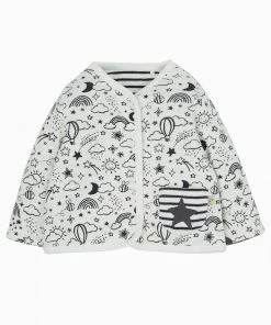 Frugi White Organic Cotton Reversible Joy Jacket