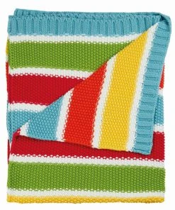 Frugi Natural Organic Rainbow Stripe Blanket