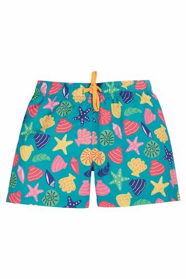 Frugi Blue Seashells UPF 50+ Recycled Board Shorts 7 Frugi Blue Seashells UPF 50+ Recycled Board Shorts - Image 5
